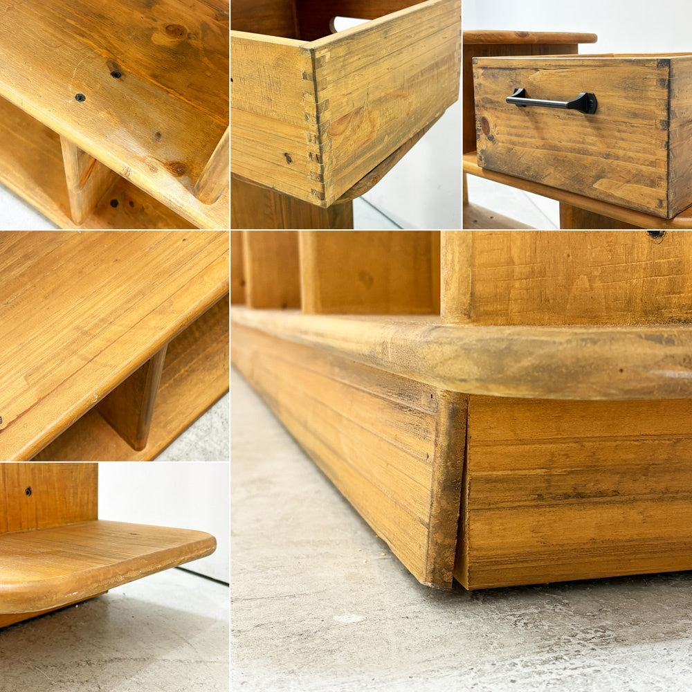 アクメファニチャー ACME Furniture ポカテロ POCATELLO SHELF-2018 パイン無垢材 オープンシェルフ 本棚 飾り棚 抽斗2杯 参考価格132,000円 廃盤希少 ●