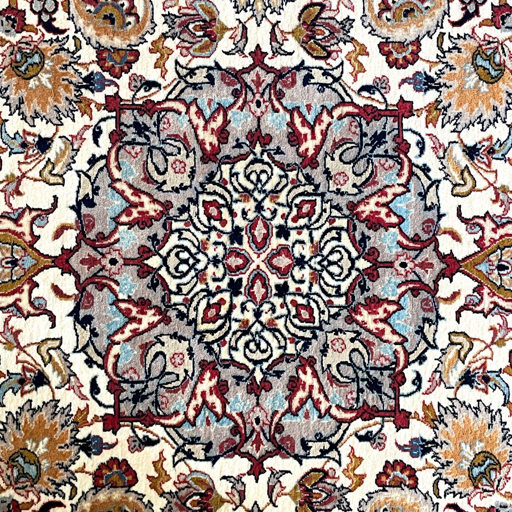 ライオンラグス LION RUGS イスファハン Esfahan ペルシャ絨毯 ラグ カーペット 90cm×65cm ウール タグ付 イラン ■