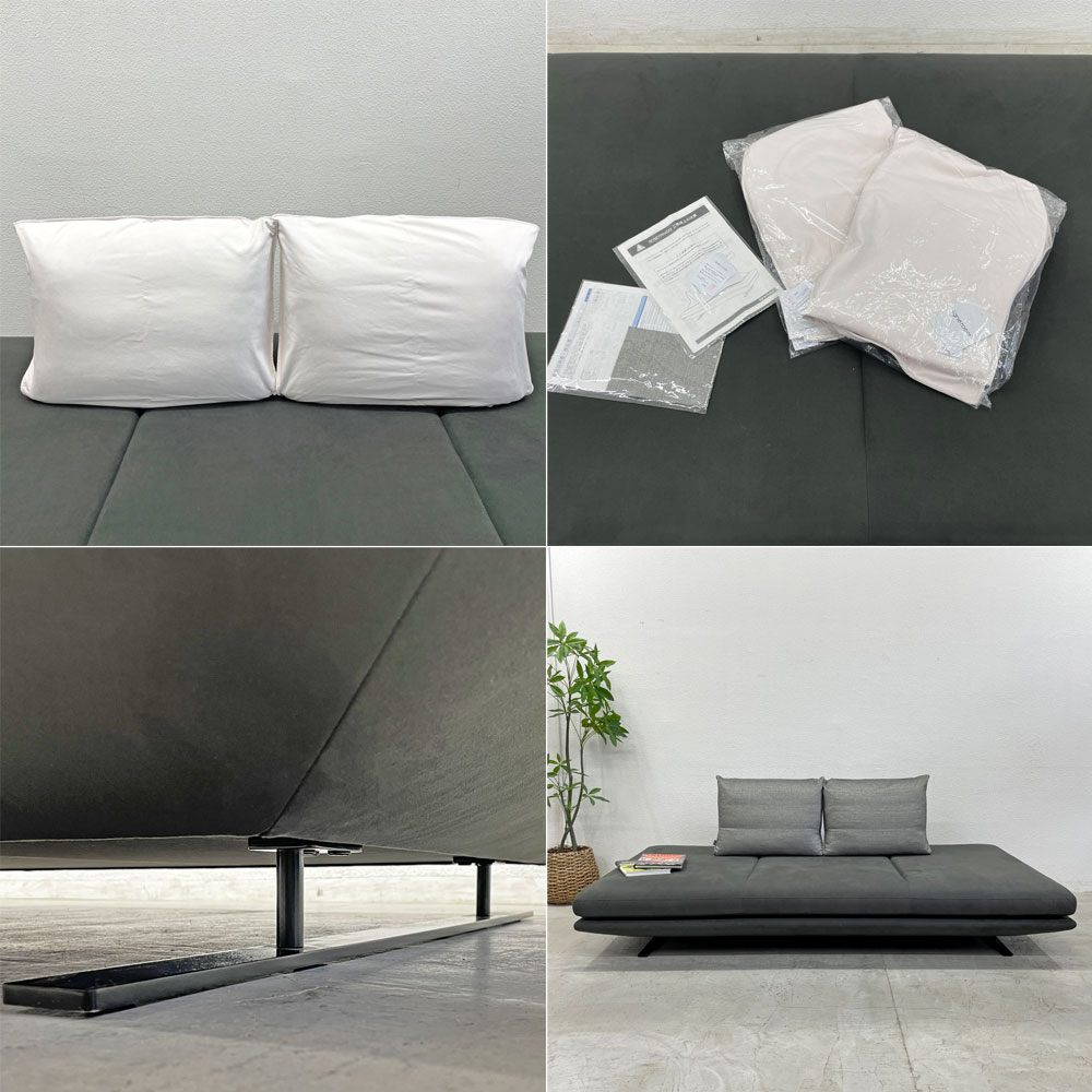 リーンロゼ ligne roset ロゼプラド ROSETPRADO 3シーターソファ 背クッション2個+別売り替えカバー2枚付き W240cm 定価約735,900円 〓