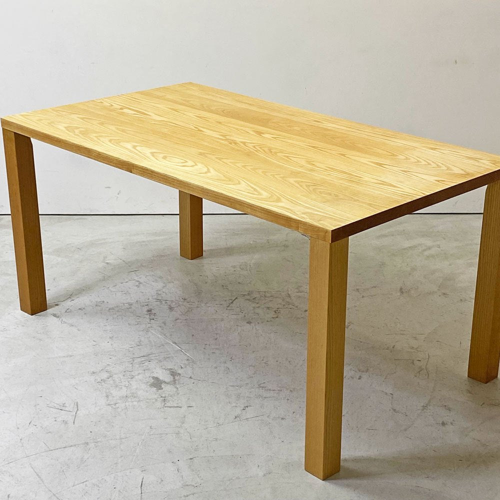 アンプ インテリアデザイン ANP INTERIOR DESIGN ダイニングテーブル アッシュ無垢集成材 ナチュラル W150cm 国産家具 ●