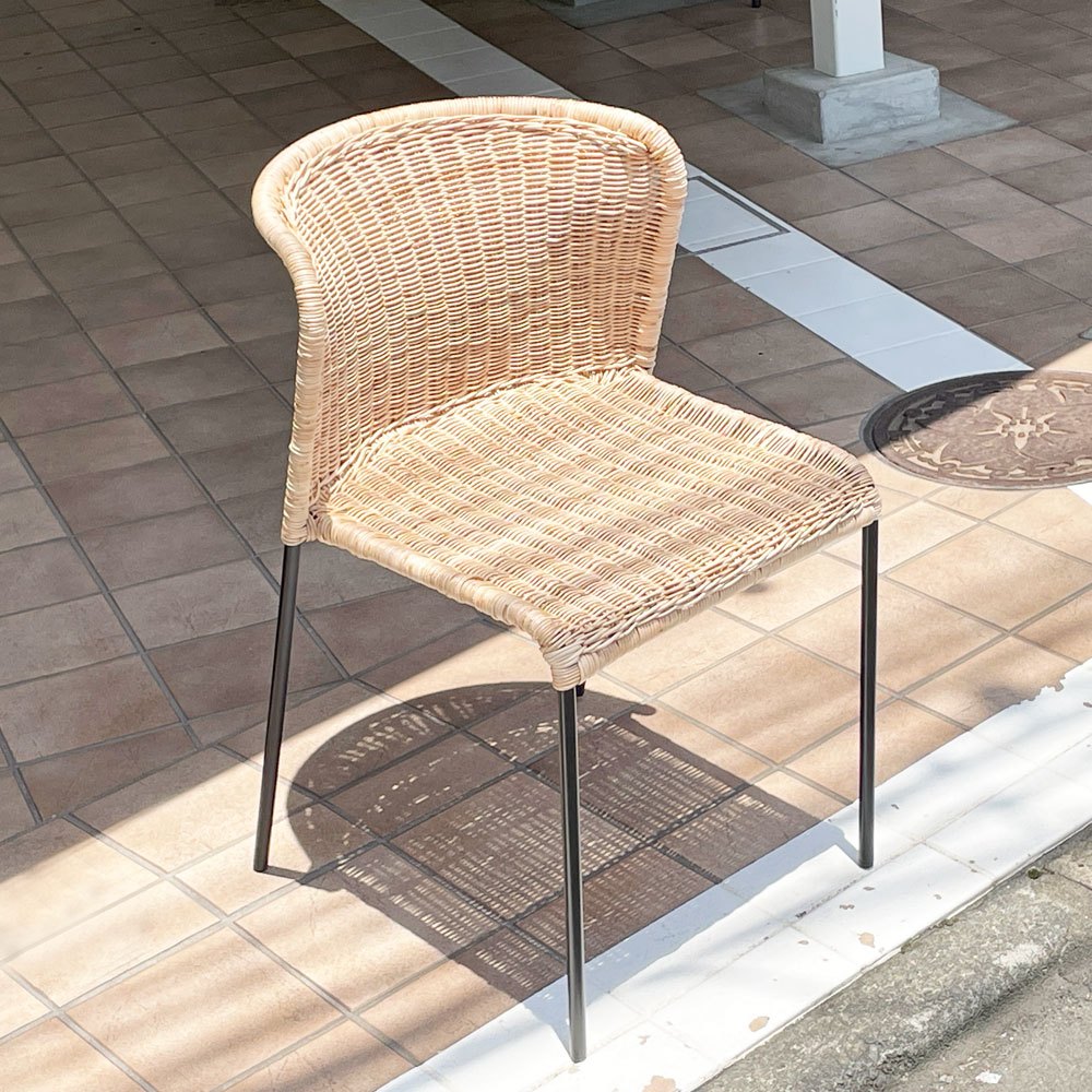 シボネ CIBONE サンタルチアチェア SANTA LUCIA CHAIR ラタン×スチールパイプ バウハウス Bauhaus ハーバート・ヒルヒエ Herbert Hirche ドイツ ◇