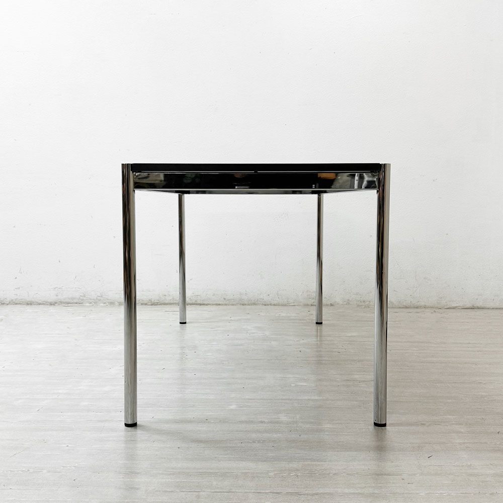 USMモジュラーファニチャー USM Haller USMハラーテーブル ワーキングデスク ダイニングテーブル チャコールリノリウム H74cm アジャスター B ●