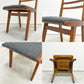 UKビンテージ UK Vintage ダイニングチェア グレー ファブリック座面 張替え済み 英国家具 B ●