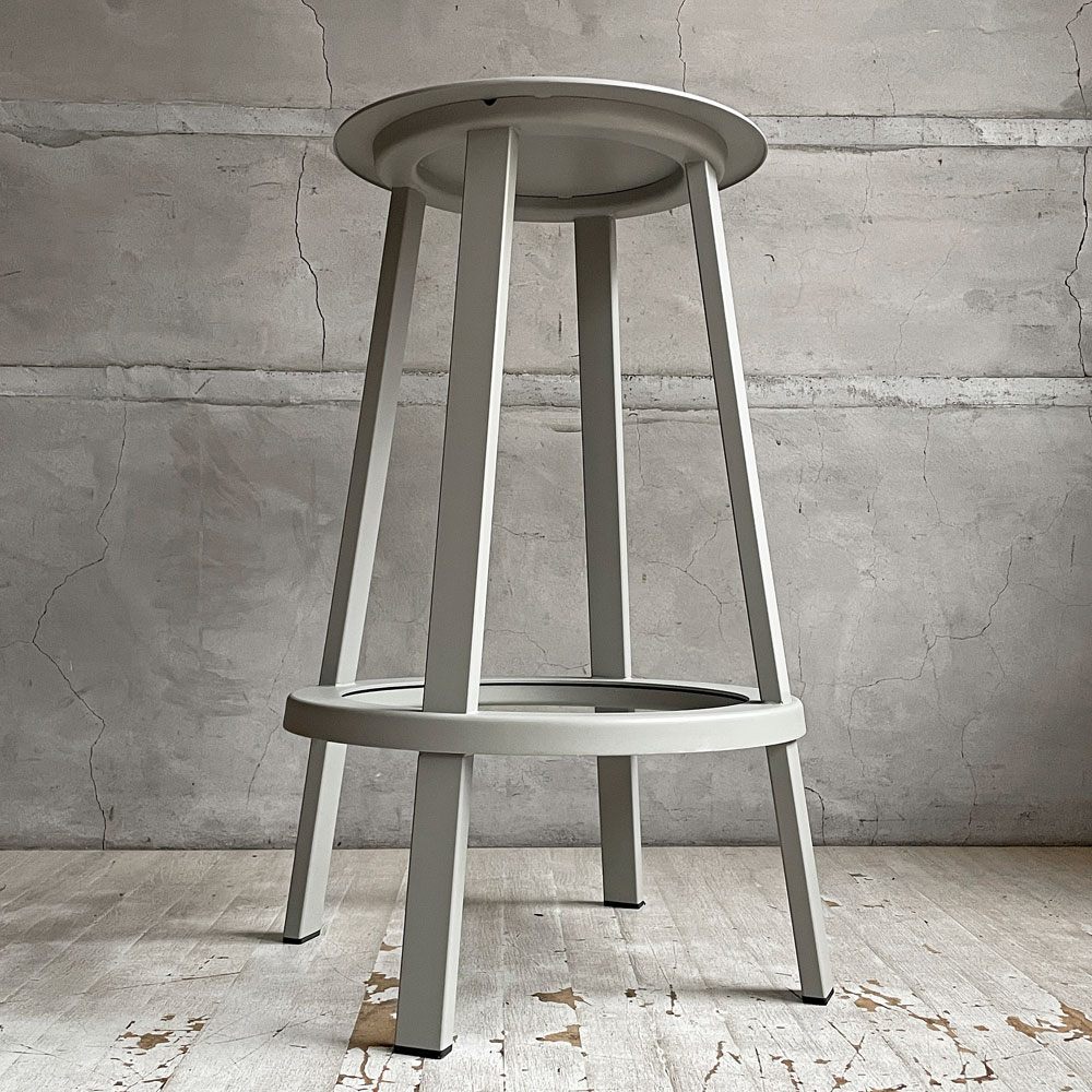 ヘイ HAY リボルバー バースツール ロー REVOLVER BAR STOOL LOW H65cm スカイグレー 回転式座面 レオン・ランズメイヤー デンマーク A ♪
