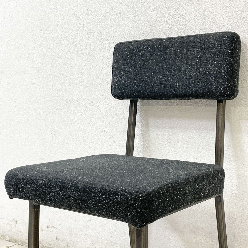 ジャーナルスタンダードファニチャー j.s.F リージェント REGENT CHAIR ダイニングチェア ファブリックシート ブラック スチール脚 定価￥28,600- 廃番 ●