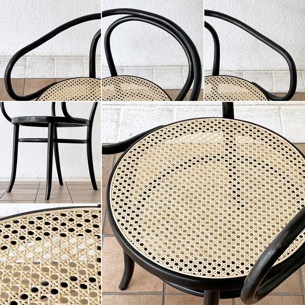 トーネット THONET ビンテージ No.209 ベントウット アームチェア コルビジェチェア ヴィエナチェア ダイニングチェア ラタンシート ◇
