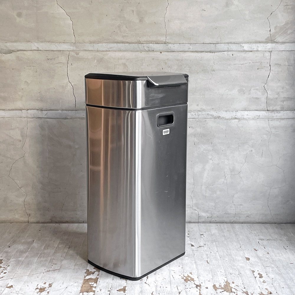シンプルヒューマン Simple Human レクタンギュラータッチバーカン 30L ダストボックス ゴミ箱 ステンレス シルバー B ♪
