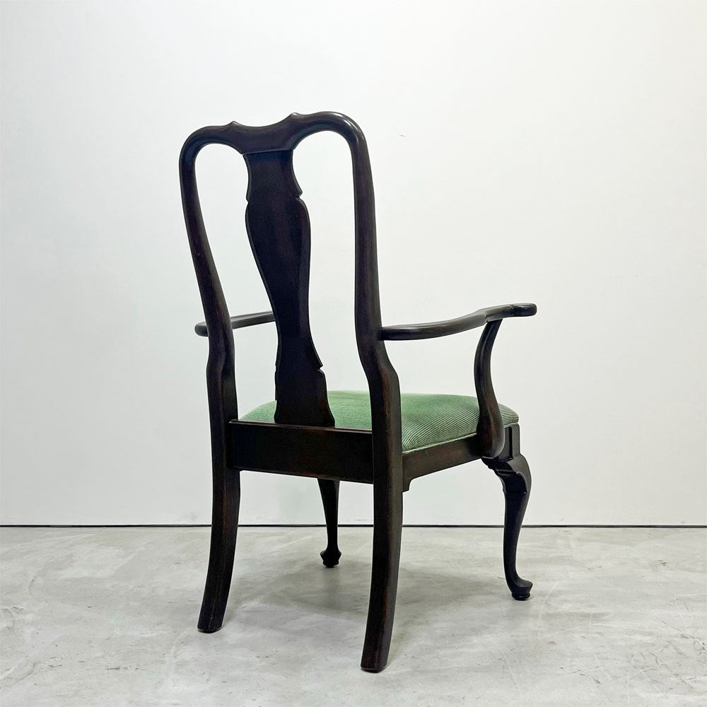 イーセンアーレン ETHAN ALLEN クイーンアンスタイル アームチェア ダイニングチェア ビンテージ Vintage クラシカルデザイン ●