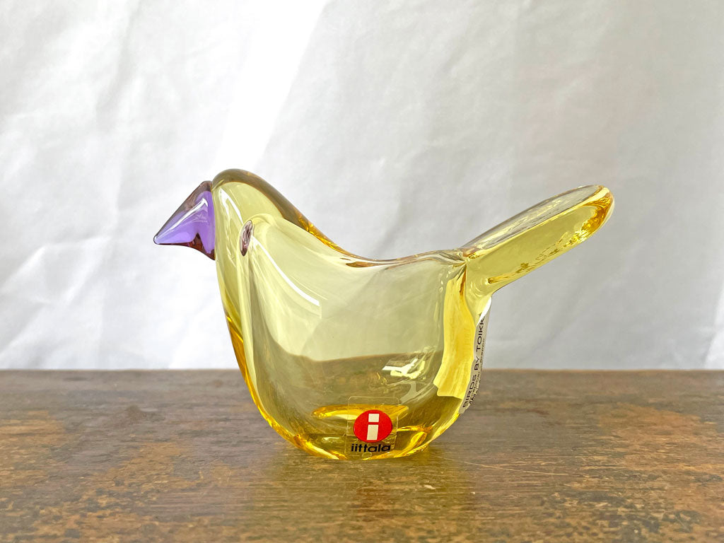 イッタラ iittala Birds by Toikka シエッポ Sieppo レモンイエロー×アメジスト SCOPE別注 2015年 74/1000 オイバ・トイッカ 箱付 ◇