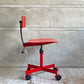 Kettel&Villadsen ケヴィチェア KEVI デスクチェア レッド ミニサイズ 旧4本脚 キャスターベース アナログ昇降 ヨルゲン・ラスムセン デンマークビンテージ  ♪