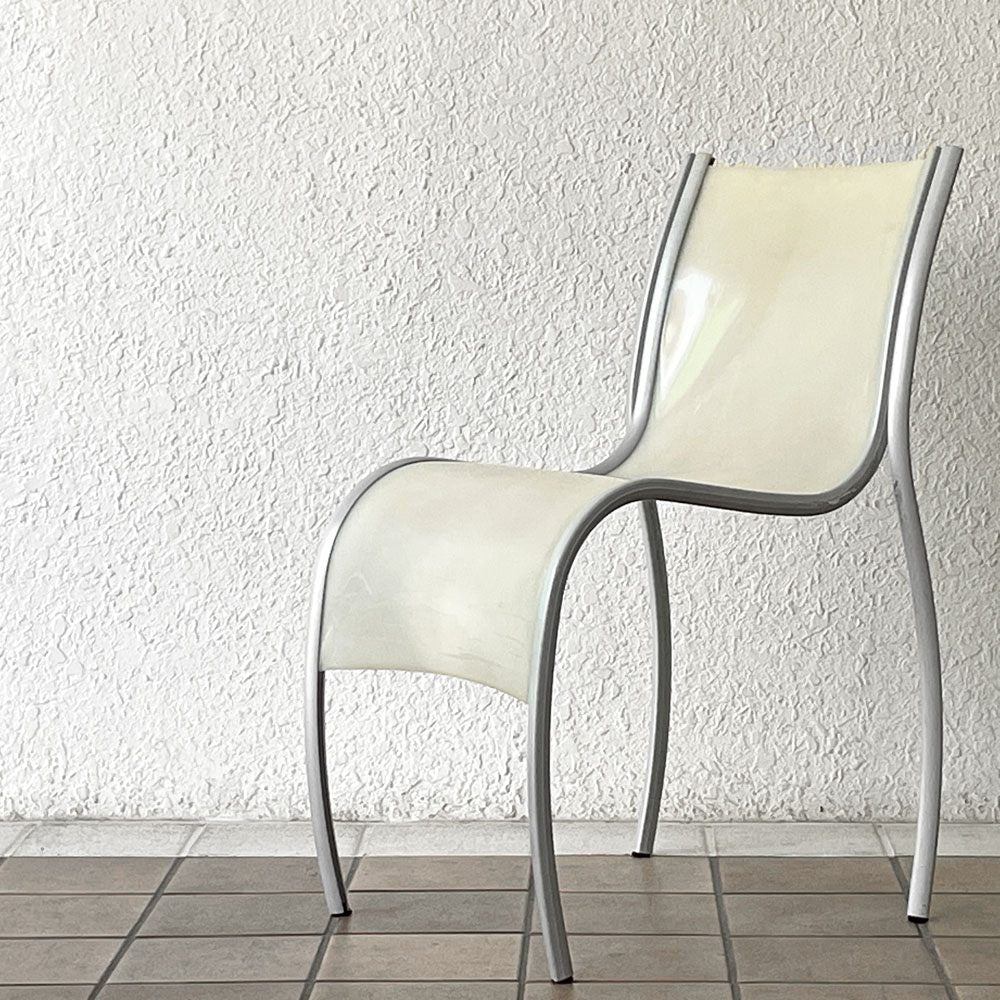 カルテル Kartell FPE chair スタッキングチェア ダイニングチェア アルミ ポリプロピレン ホワイト ロンアラッド イタリアモダン 廃番 ◇