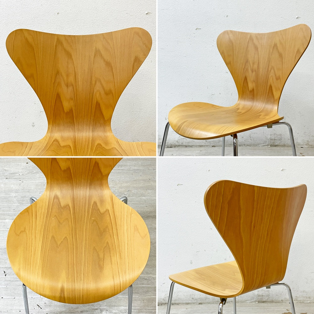 フリッツハンセン Fritz Hansen セブンチェア ビーチ材 ナチュラル アルネ・ヤコブセン Arne Jacobsen スタッキング デンマーク 北欧家具 B ●