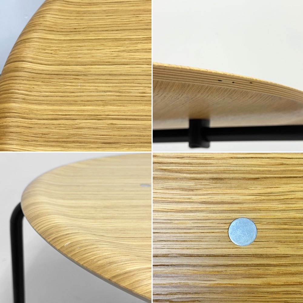 エンゲルブレヒト Engelbrechts ケヴィ KEVI 2010 ダイニングテーブル オーク材 プライウッド カフェテーブル 70cm 3本脚 ヨルゲン・ラスムッセン デンマーク 未使用品 B ●