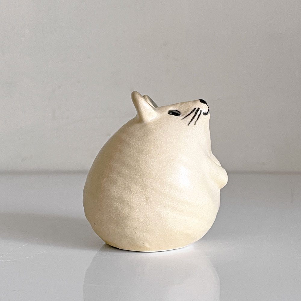 リサラーソン Lisa Larson 3匹のねずみ ホワイト 陶器 フィギュリン オブジェ Keramik Studion Gustavsberg スウェーデン 北欧雑貨 ■