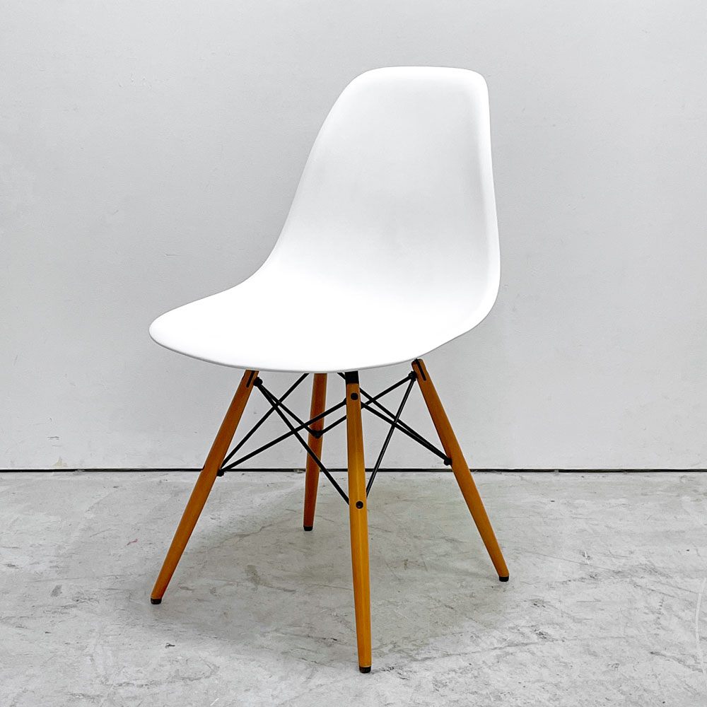 ヴィトラ vitra サイドシェルチェア ポリプロピレン製 ホワイト ドゥエルレッグ DSW C&R イームズ ミッドセンチュリー B ●