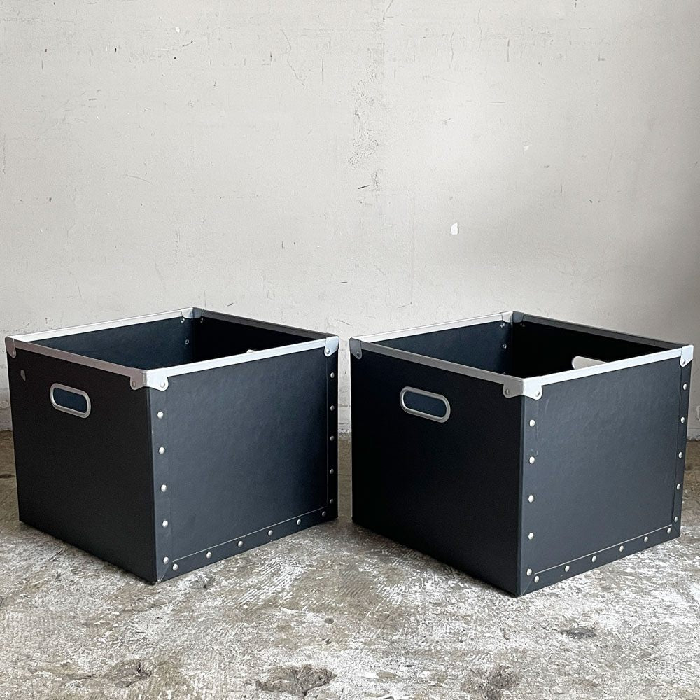 ユーエスエムハラー USMハラー USM Haller モジュラーファニチャー ブラック系 純正 パスコボックス W34×W34 2個セット B ■