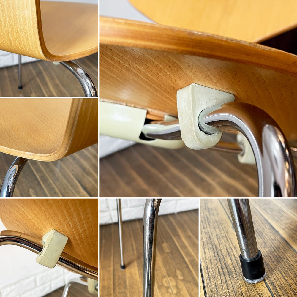 フリッツハンセン Fritz Hansen 3101 アリンコチェア アントチェア 4本脚 ナチュラルビーチ ラッカー仕上げ フェルトグライズ アルネ・ヤコブセン A ◎