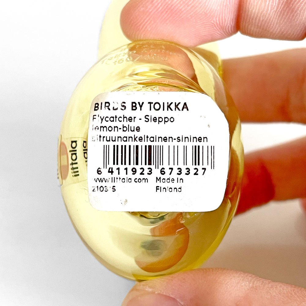 イッタラ iittala イッタラバード シエッポ Sieppo レモン×ブルー 160/300 オイバ・トイッカ Oiva Toikka 表参道店限定 箱付 希少 ■