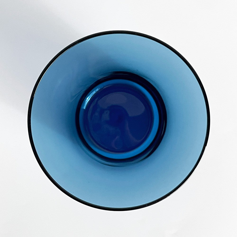 ヌータヤルヴィ Nuutajarvi #2744 タンブラー グラス ブルー カイ・フランク Kaj Franck ガラス Φ7cm × H6.5cm 北欧食器 ビンテージ ■