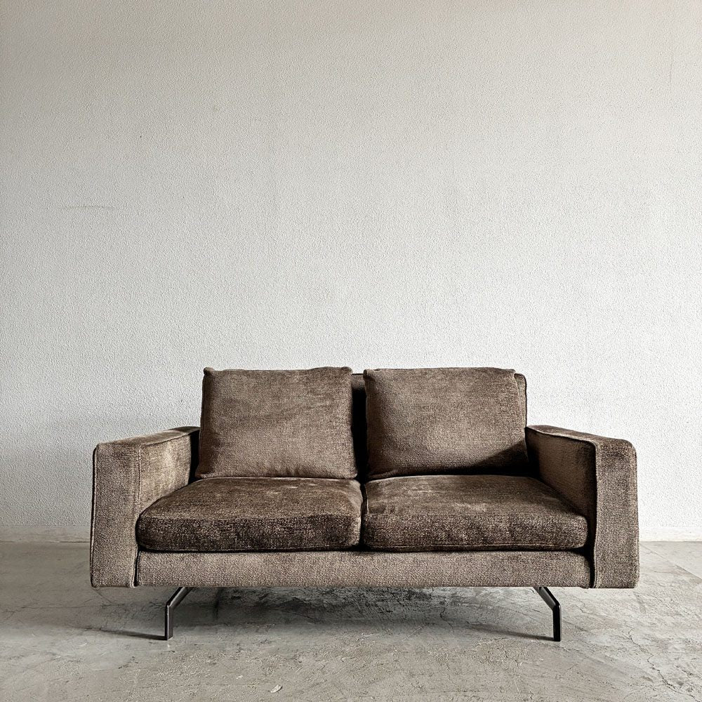 ミノッティ Minotti シャーマン Sherman 2シーターソファ 2人掛け カバーリングファブリック モスグリーン系 ロドルフォ・ドルドーニ イタリア 廃番 〓