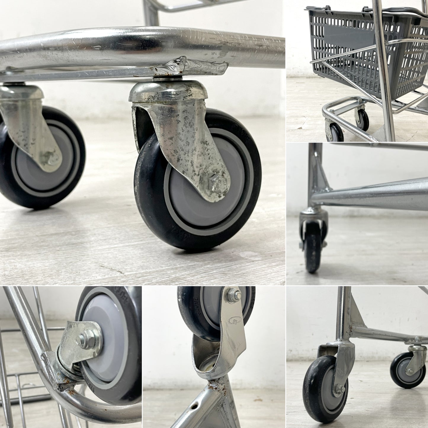 パシフィックファニチャーサービス P.F.S バスケットカート BASKET CART バスケット2個付 定価\29,700 ●