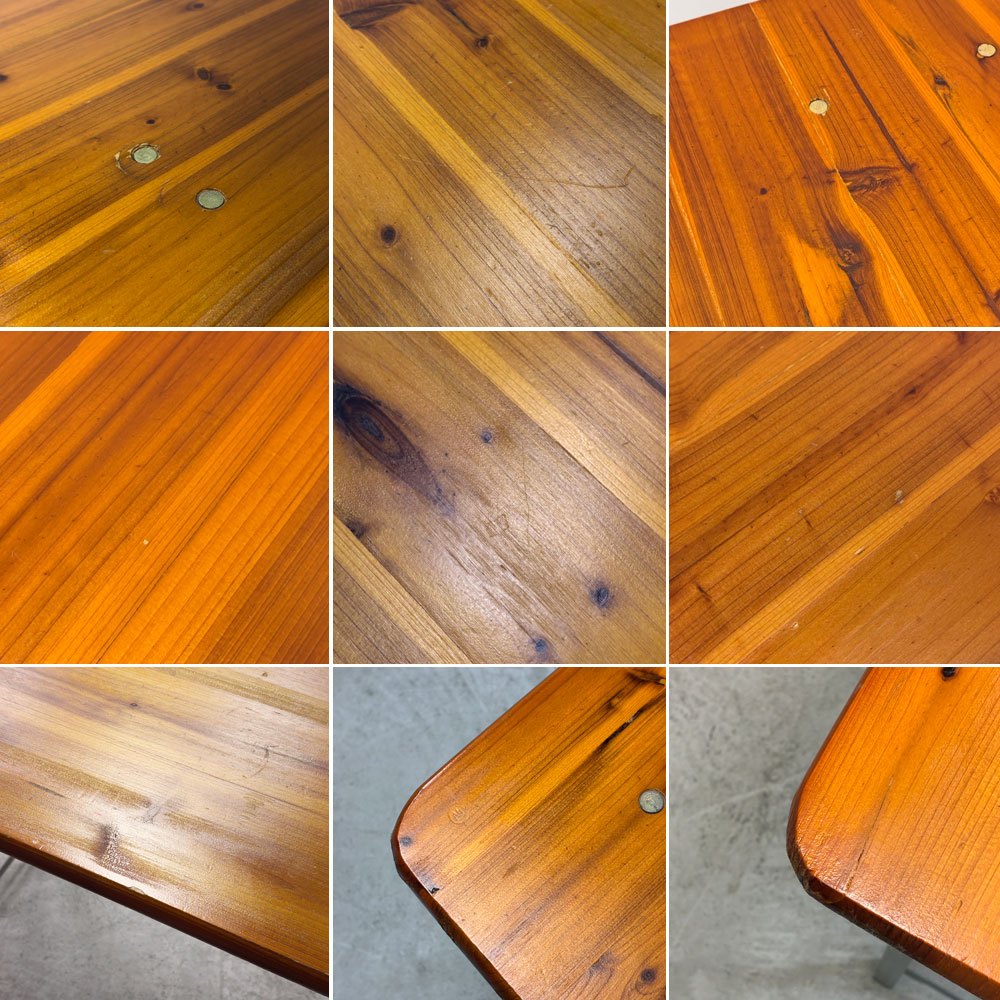 ダルトン DULTON ビアテーブル BEER TABLE 130 SILVER フォールディングテーブル モミ材天板 スチール脚 折りたたみ インダストリアル 廃番モデル 定価￥15,180- ●