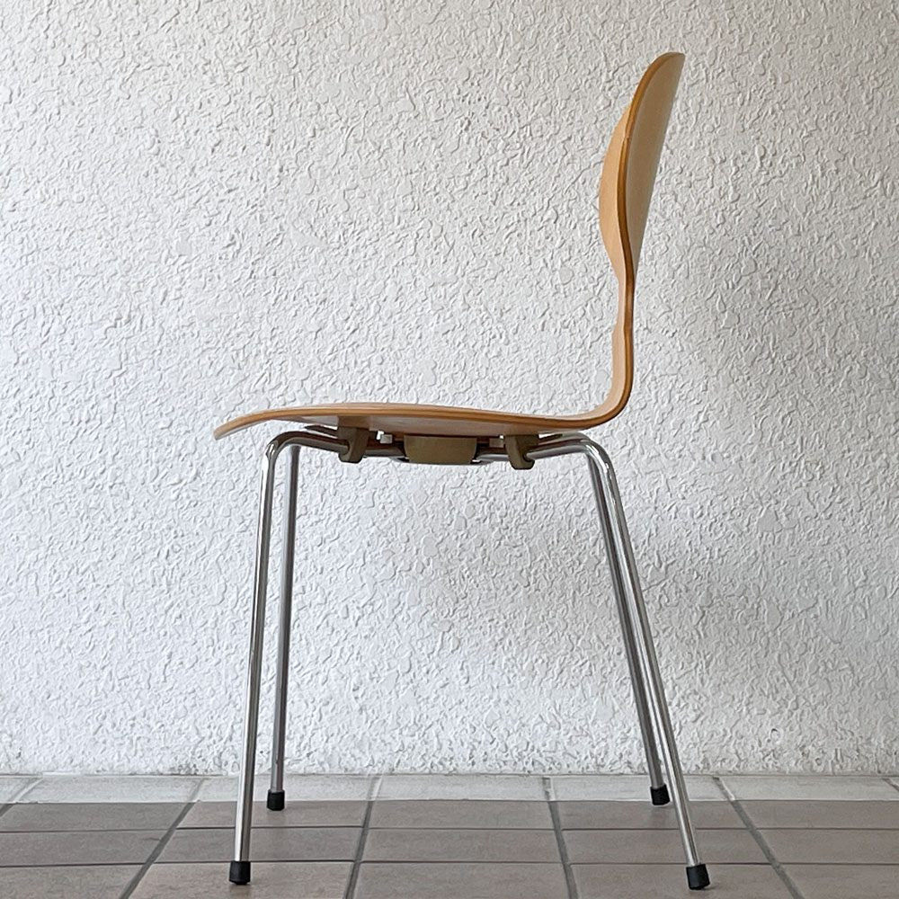 フリッツハンセン Fritz Hansen アントチェア 4本脚 ナチュラルビーチ ラッカー アルネ・ヤコブセン 北欧家具 B ◇