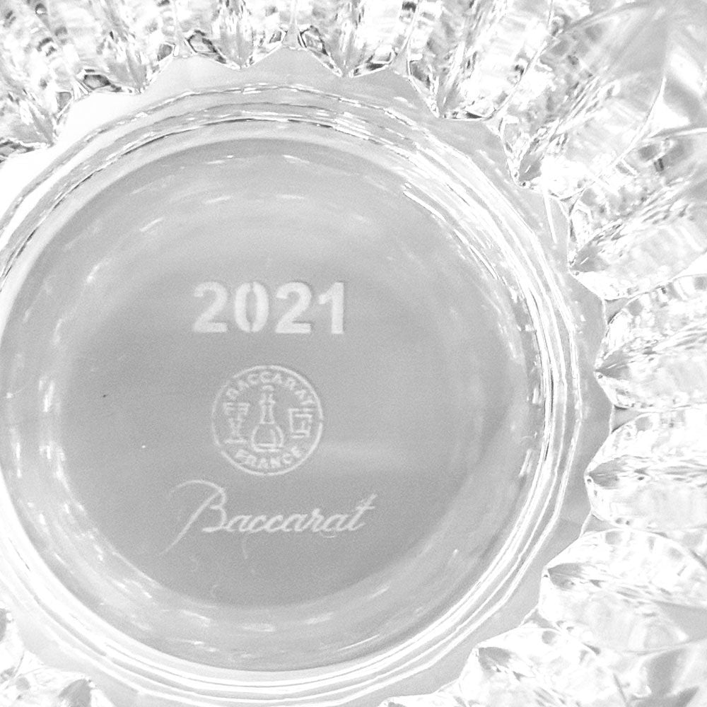 バカラ Baccarat ティアラ TIARA 2021年 イヤータンブラー ロックグラス ペア 2脚セット クリスタル 箱付 未使用品 ◎