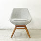 モモナチュラル Momo Natural モールドラウンドチェア MOLD ROUND M-ROUND CHAIR EM ダイニングチェア 回転式 オーク材 カバーリング仕様 定価￥49,000- ●