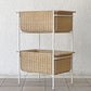 イデー IDEE ワラビー WALLABY バスケットスタンド BASKET STAND ラタン スチール ホワイト ◇