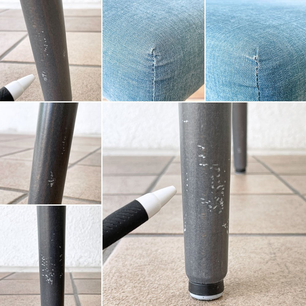 リーンロゼ ligne roset ロゼチルコ チェア ROSETCIRCO CHAIR ダイニングチェア ファブリック ブルー系 モダンデザイン フランス ◇