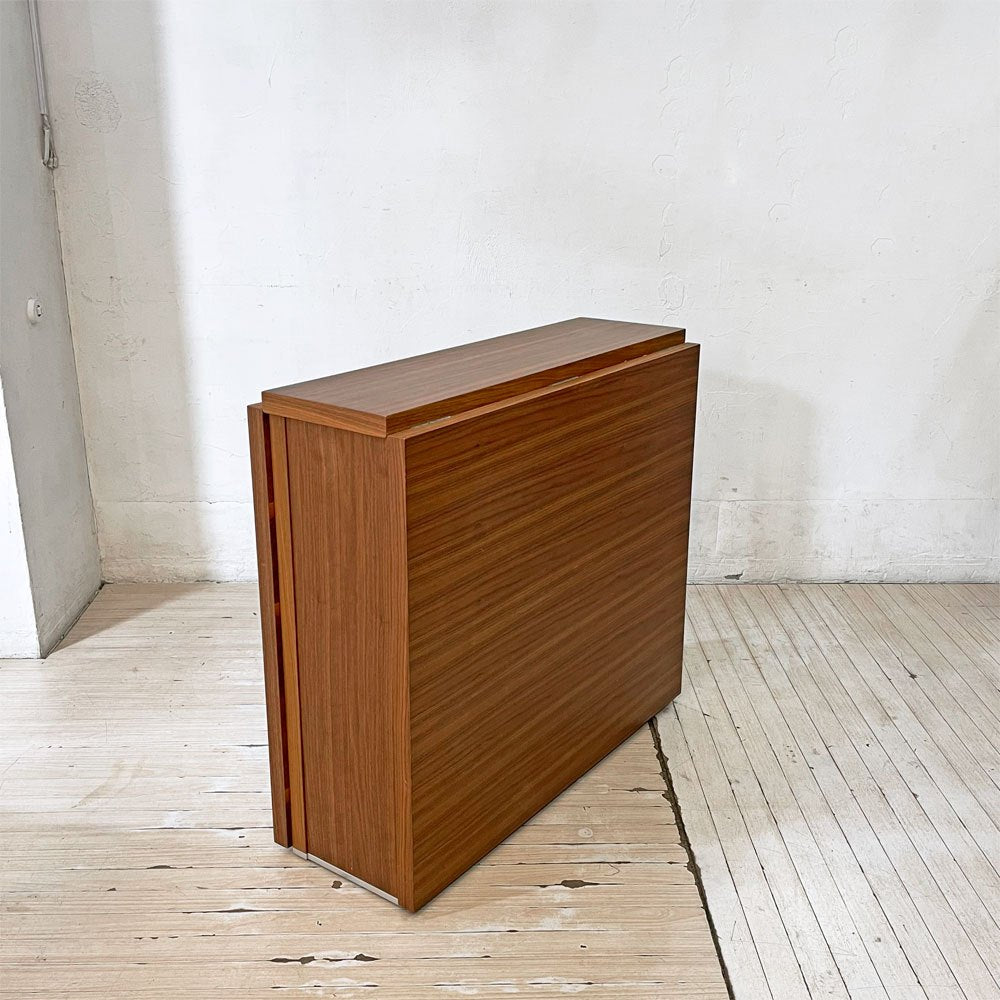モーダエンカーサ moda en casa 2+2 table バタフライ ダイニングテーブル ウォールナット w160cm 拡張天板 シンプルモダン 廃盤 ★