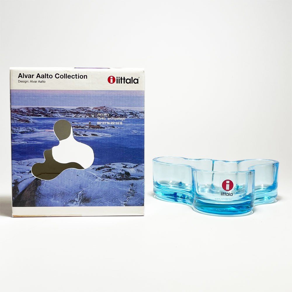 イッタラ iittala アルヴァ・アアルトコレクション Alvar Aalto Collection ボウル 98mm ライトブルー 廃番 ★
