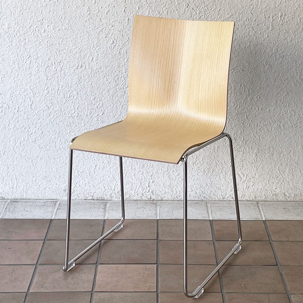 エンゲルブレヒト Engelbrechts チャリック CHAIRIK 107 ダイニングチェア スタッキング そり足 アッシュ 未使用品 デンマーク A ◇