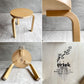 アルテック Artek スツール 60 stool 60 ウスタヴァ Ystava 3本脚 バーチ材 ラッカー塗装 FIN/JPNフレンドシップコレクション 外交関係樹立100周年記念モデル 脚カット品 アルヴァ・アアルト 廃番希少 A ♪