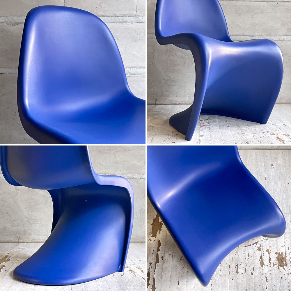 ヴィトラ vitra パントンチェア Panton Chair ブルー 屋内外使用可 ヴェルナー・パントン 旧モデル 廃番カラー ミッドセンチュリー スペースエイジ B ♪