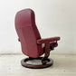 エコーネス EKORNES コンサル Consul ストレスレスチェア stressless リクライニングチェア オットマン付き クラシック レザー Mサイズ 2017年製 B ●