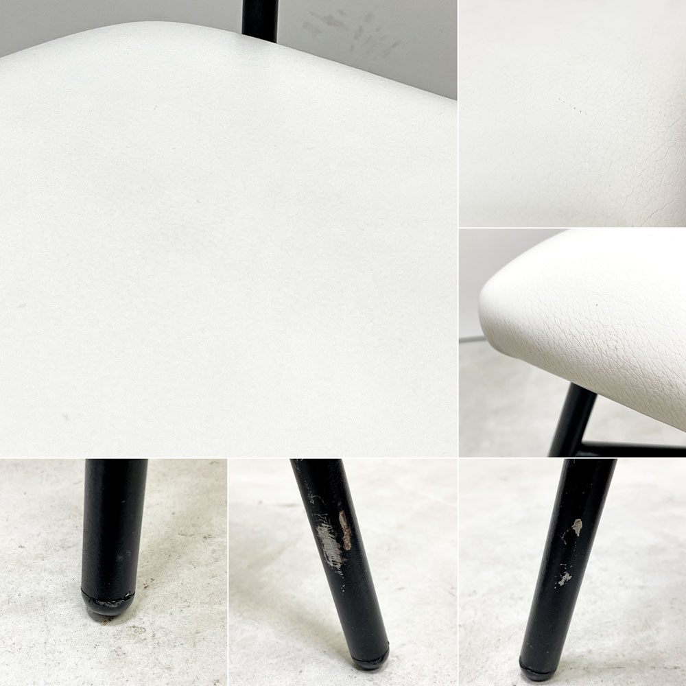 アルフレックス arflex エレットラ ELETTRA ダイニングチェア レザー ホワイト Studio BBPR イタリアモダン シンプルデザイン B ●