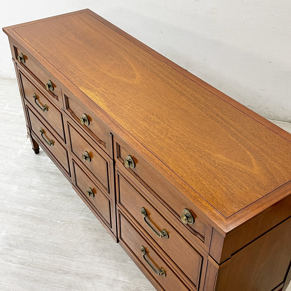 ドレクセルヘリテイジ DREXEL HERITAGE トライユン TRIUNE サイドボード 9ドロワー マホガニー材 参考価格70万円相当 ●