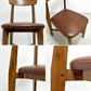 ジャーナルスタンダードファニチャー j.s.F シノン CHINON CHAIR ダイニングチェア PVCレザーシート ラバーウッド材 ブラウン ●