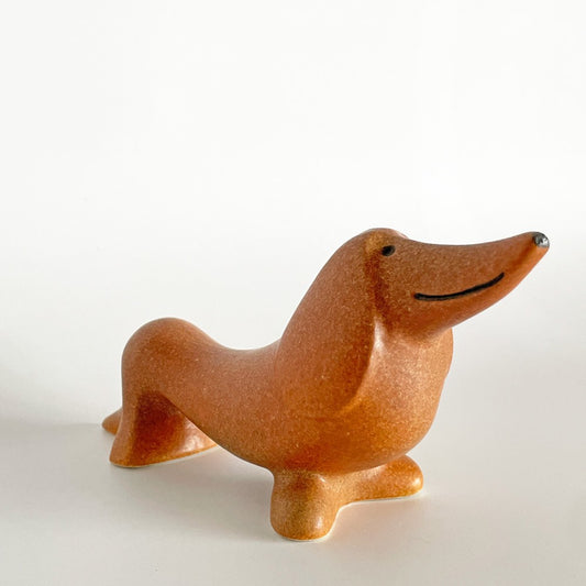 グスタフスベリ KERAMIK STUDION GUSTAVSBERG リサ・ラーソン Lisa Larson ミニケンネル LILL KENNEL ダックスフンド フィギュリン 復刻品 陶器 ハンドメイド スウェーデン 北欧雑貨 ■
