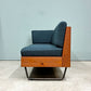アデペシュ a.depeche ウォーム WARM LDソファ ライトアーム 2シーター カバーリング ブルー パイン材 廃番 参考定価￥90,200- ◎