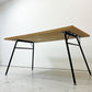 モモナチュラル MOMO Natural ダイニングテーブル PARQUET TOP オーク材 W142cm ISO STEEL LEG ナチュラルモダン ●