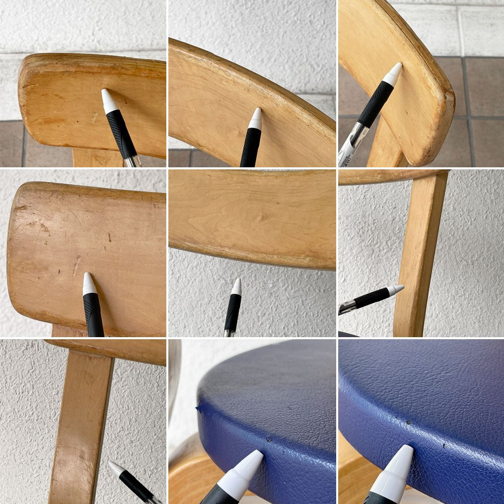 アルテック artek チェア 69 Chair 69 ダイニングチェア バーチ材 ビニールレザー ビンテージ アルヴァ・アアルト フィンランド 北欧家具 B ◇