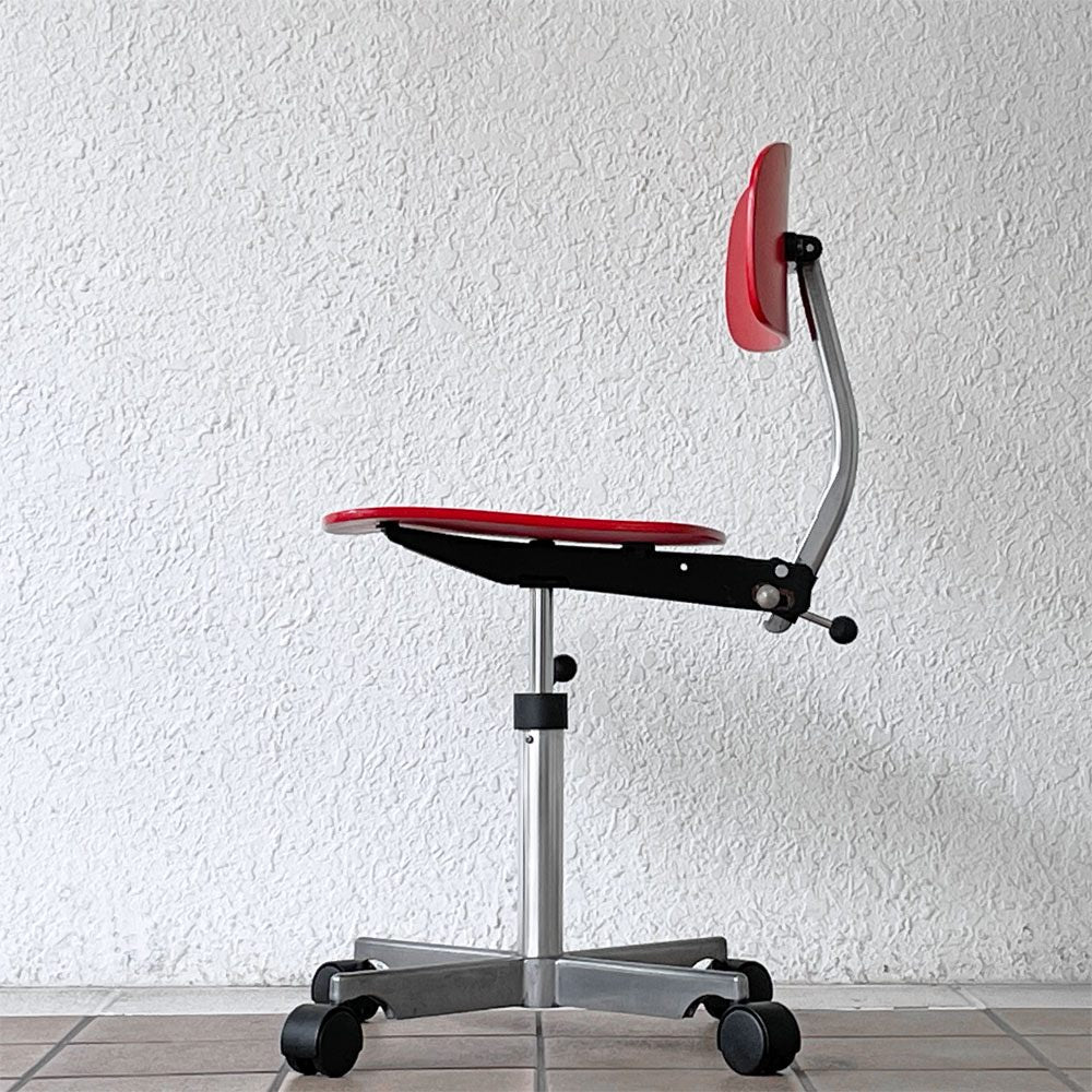 フリッツハンセン Fritz Hansen ケヴィチェア KEVI デスクチェア ヨルゲン ラスムセン Jorgen Rasmussen 旧4本脚 ビンテージ 1991年製 アナログ昇降 デンマーク ◇