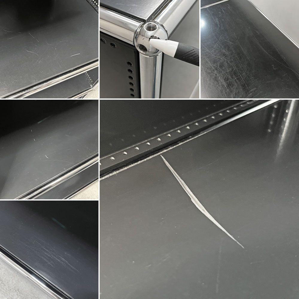 ユーエスエムハラー USMハラー USM Haller キャビネット オープンシェルフ 2列3段 オープン W152cm グラファイトブラック モダンデザイン スイス ●