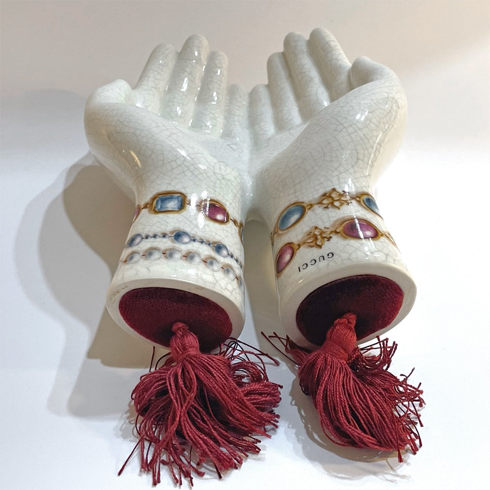 グッチ GUCCI グッチ デコール GUCCI DÉCOR ジュエリー プリント ハンドトレイ Jewelry Print Hand Tray 美品 ★