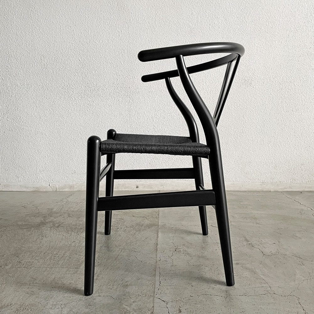カールハンセン＆サン Carl Hansen & Son CH24 Yチェア ビーチ材 ブラックラッカー×ブラックペーパーコード 日本仕様サイズ ハンス・J・ウェグナー デンマーク 北欧家具 B 〓