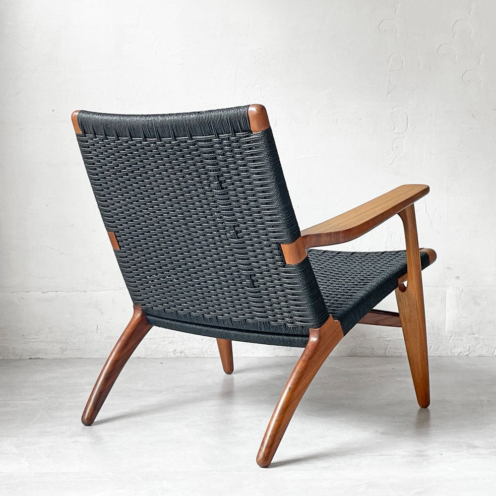 カールハンセン＆サン Carl Hansen & Son CH25 イージーチェア ラウンジチェア ウォールナット材 ブラックペーパーコード ハンス・J・ウェグナー デンマーク 北欧家具 ★