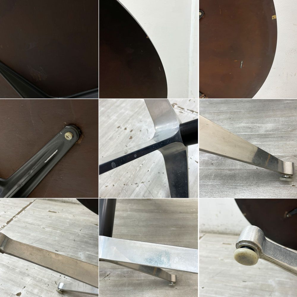 ハーマンミラー Herman Miller コントラクトテーブル ラウンドテーブル ホワイト Φ120cm ビンテージ C&R イームズ ミッドセンチュリー ●